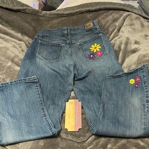 Levi’s 529 CURVY BOOT CUT 34W 30L flower special